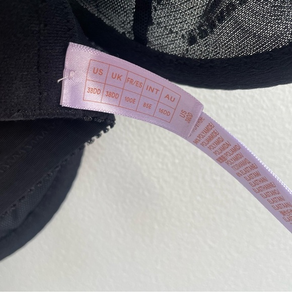 Savage X Fenty Flocked Logo Unlined Demi Bra Size 38DD - Picture 6 of 7